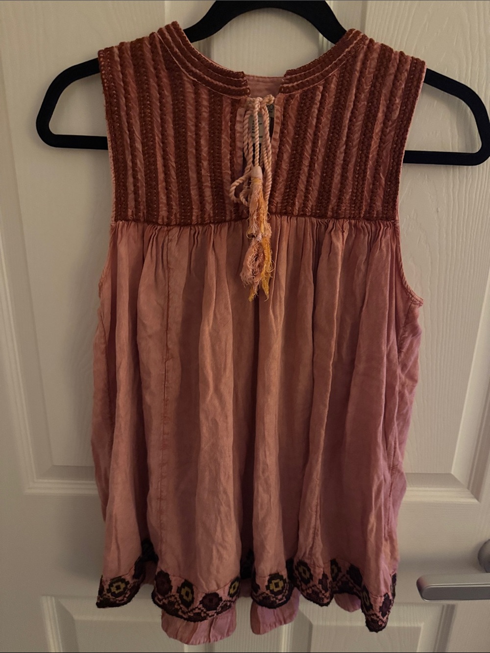 Rachel Zoe Rose Pink Embroidered Sleeveless Camisole